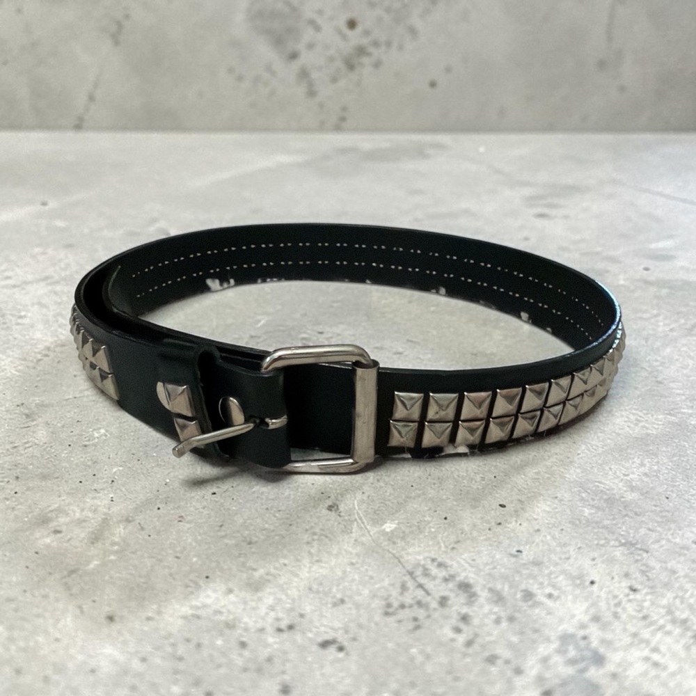 Leather studded belt
